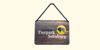 Blechschild "Tierpark Sababurg"